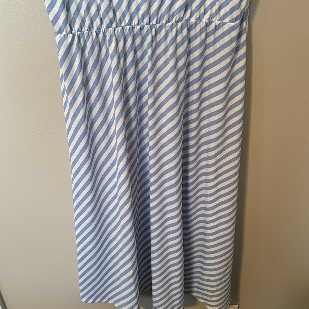 H&M l Blue and White Striped Dress - Picture 3 of 4